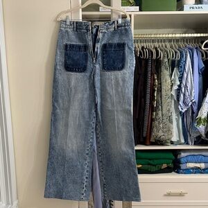 Sandro zipper fly jeans with dark pockets NWT